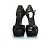 Fendi, Leder-Peeptoe-Plateausandalette Schwarz - Ansicht 3