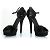 Fendi, Leder-Peeptoe-Plateausandalette Schwarz - Ansicht 5