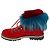 Mr & Mrs italy Sig. e Sig.ra Italia Stivali in suede foderati in shearling con bordo in pelliccia di volpe rossa / blu - vista 3