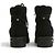 Botines Chanel FR38 CC Negro Tweed Botas de Ejército US7.5 - vista 4