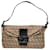 Sac Baguette Fendi Mamma Zucchino Tissu Marron  ref.1559702