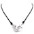 DINH VAN MENOTTES R20 CHOKER BLACK CORD STERLING SILVER 925 NECKLACE Silvery  ref.1559792