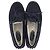 Mocassini in suede blu navy foderati in pelliccia Tod's - vista 5