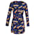 MSGM Bedrucktes Mini-Kleid aus blauer Polyester - Ansicht 3