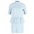 Ganni Ruffled Clark Kleid aus hellblauem Polyester