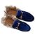 GUCCI Princetown Samt Slipper Blau