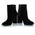 Saint Laurent, stivaletti in velluto neri Nero - vista 3