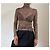 Autre Marque Pierre Mantoux Bluse Braun Polyamid M - Ansicht 2