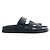 HERMÈS - Sandali Chypre di Hermès in pelle nera liscia (Taglia 36) Nero - vista 2