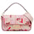 Rosa Fendi Zucca bestickte Baguette-Tasche Pink Leder  ref.1560852