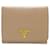 Carteira compacta de couro Saffiano Metal Tan Prada Camelo  ref.1561013