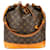 Bolso Noe Grande de lona Monogram Louis Vuitton Castaño Lienzo  ref.1561231