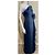 Marchesa Trägerloses Abendkleid aus dunkelblauer Seide mit Organza-Besätzen Marineblau - Ansicht 2