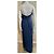 Marchesa Trägerloses Abendkleid aus dunkelblauer Seide mit Organza-Besätzen Marineblau - Ansicht 3