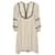Ba&Sh Mini Kleid aus Ecru Viskose Weiß Roh