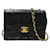 Timeless Chanel Vintage Classic Mini Square Flap Bag in Black Leather Pony-style calfskin  ref.1561527
