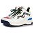 Fendi, sneakers T REX in pelle bianca Bianco Multicolore