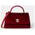 CHANEL Coco Handle Bag in Bordeaux Wool - 102044 Dark red  ref.1562530