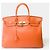 Hermès HERMES Birkin 40 in Orange Leather - 101466