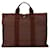 Sac tote Hermès Toile Herline MM marron  ref.1562618