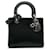 Black Dior Medium Patent Microcannage Lady Dior Satchel Leather  ref.1562652