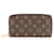 Cartera Zippy de lona Monogram Louis Vuitton Castaño Lienzo  ref.1562745