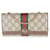 Portafoglio a catena Ophidia in GG Supreme beige ebano Gucci Marrone Tela  ref.1562746