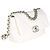 Bolsa Chanel 19 pequena em couro de cordeiro acolchoado branco - vista 4