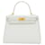 Hermès Kelly 25 White Leather  ref.1562948