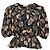 Blusa in cotone nero con stampa floreale e scollo a V Ulla Johnson