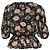 Blusa in cotone nero con stampa floreale e scollo a V Ulla Johnson - vista 3