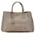 Borsa a mano Prada in pelle Saffiano con placca logo triangolare Grigio  ref.1563255