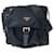 Prada Nylon Tessuto Schultertasche mit Dreieckslogo-Platte Schwarz Leinwand  ref.1563331