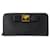 Prada Saffiano Leather Ribbon Long Wallet Black  ref.1563386