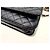 Wallet On Chain Cartera de cadena Chanel de piel de cordero acolchada negra con el emblema de Chanel - vista 14