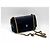 Wallet On Chain Cartera de cadena Chanel de piel de cordero acolchada negra con el emblema de Chanel - vista 3