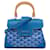 Goyard Azul Mini Goyardine Saigon Souple Lienzo Paño  ref.1564589