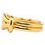 Ring Anillo de pañuelo Atame chapado en oro Hermès Dorado - vista 2
