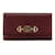 Gucci Red Zumi Leather Long Wallet Dark red Pony-style calfskin  ref.1564659