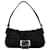 Borsa a spalla Fendi Baguette con fibbia FF nera Nero Tela  ref.1564985