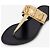 Infradito con logo in cristallo Moschino D'oro - vista 4