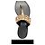 Infradito con logo in cristallo Moschino D'oro - vista 6