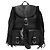 Mochila de flecos de cuero negro Yves Saint Laurent