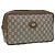 GUCCI GG Plus Supreme Clutch Bag PVC Beige Auth mr376