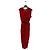 Vestido midi Prada rojo de encaje de guipur y algodón con cinturón Roja