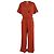 Mono con cinturón V-Neck Eolo de Max Mara en viscosa naranja
