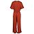 Mono con cinturón V-Neck Eolo de Max Mara en viscosa naranja - vista 3