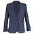 Burberry Single-Breasted Weaved-Stripe Blazer in Navy Blue Wool