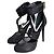 Ermanno Scervino Sandalen mit Absatz Schwarz Wildleder Größe 40