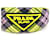 Diadema de nylon con logo triangular de Prada Rosa Amarillo - vista 3